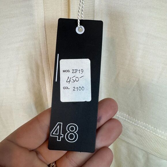 Umberto Ginocchietti Men's Wool White 1/4 Zip Lightweight Sweater Size 48(M) - Picture 8 of 11